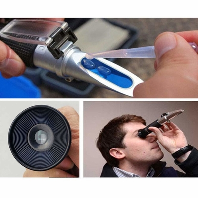 0-40% Brix Alcohol 0-25% Wijnsuiker Refractometer OEM/ODM Dual Scale Portable Met ATC