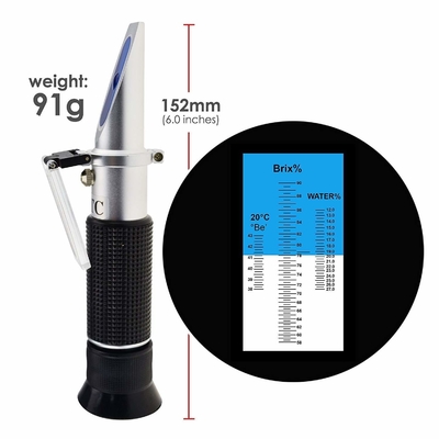 Compacte draagbare Brix-refractometer 0-40% Brix en 0-25% alcoholbereik voor wijnsuiker