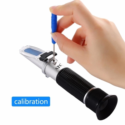 Draagbare refractometer 0-10%Brix Digitale testmeter 0-100%Zoutgehalte Automatische temperatuur