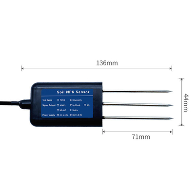 Smart Agriculture 3 in1 NPK Soil 3 Pin Sensor met RS485 Modbus Output en prestaties