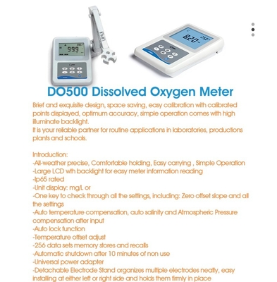 Professionele waterproeven Oxygenmeter met opgeloste zuurstof met beschermingsgraad IP67