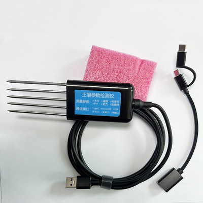 Horizontale installatie vochtsensor voor de landbouw 7 in 1 USB NPK/PH/EC Temperature Analyzer
