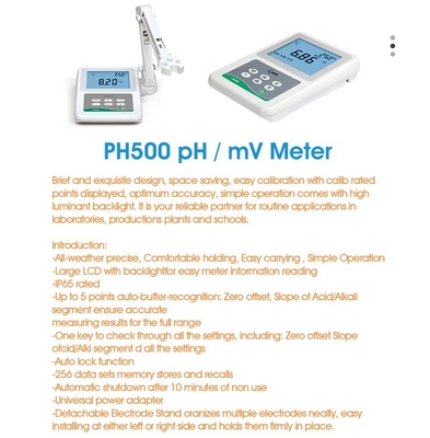 Multifunktioneel digitale benchtopmeter voor pH mV EC-meting bij laboratoriumwatertests