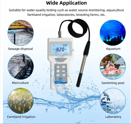Hoge-precisie PH-sensor Handheld Draagbare opgeloste zuurstofmeter voor aquacultuur