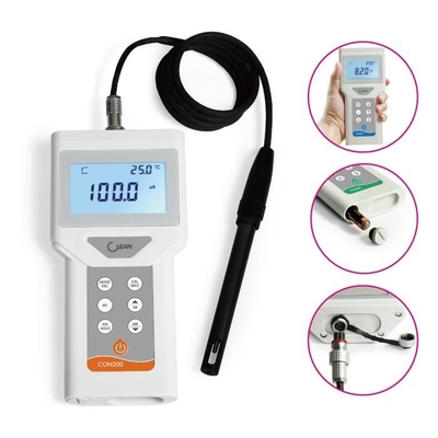 Draagbare waterbewaking Handheld LCD geleidbaarheidstester 3 IN 1 hoge precisie