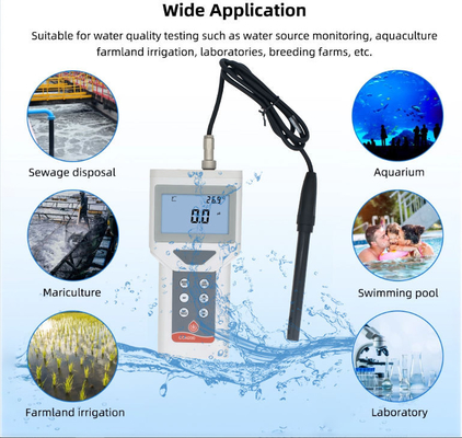 Draagbare waterbewaking Handheld LCD geleidbaarheidstester 3 IN 1 hoge precisie