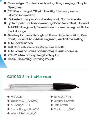 ODM Customized Support Handheld Draagbare pH/ORP-meter met vervangbare elektrode