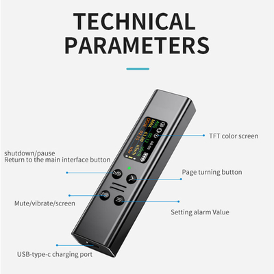 Digitale LCD-Geiger-tellerdosimeter voor draagbare persoonlijke X-Y-beta-meting