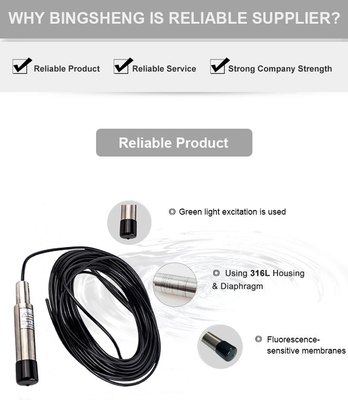 IP68 DO-metingssensor-meter-sonde voor nauwkeurige wateropgeloste zuurstofmeting