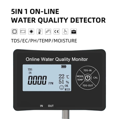 TDS/EC-bereik 0-9999 ppm/us/cm Meerdere parameters watermeter voor aquariummonitoring