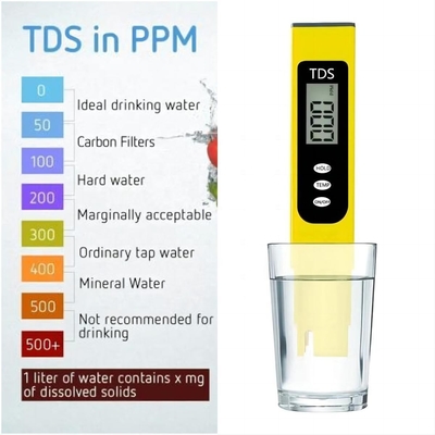 155 mm draagbare TDS PH Combo Tester voor waterbehandeling Industrienormen en efficiëntie