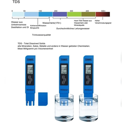 LCD-scherm 3 in 1 ATC-temperatuur TDS EC-meter Draagbaar voor aquarium zwembad Hydroponic