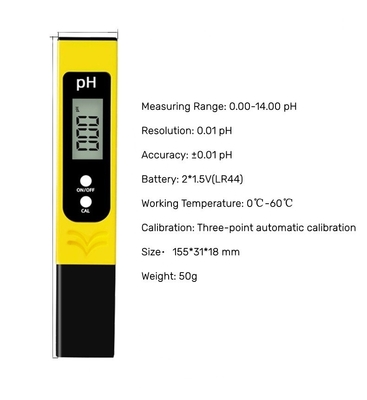 Compacte en lichtgewicht digitale pen type tester voor het meten van de zuurgraad van water 102 g