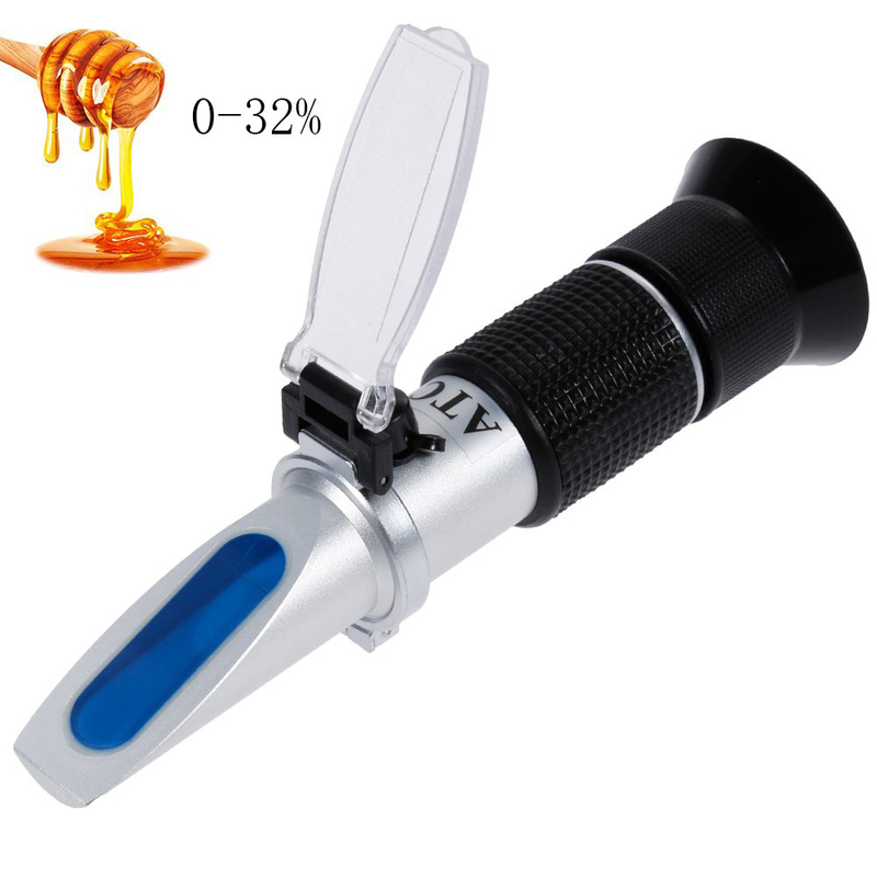Gepersonaliseerde handbediende refractometer Brix 0-32% voor het meten van suiker in sap en fruit