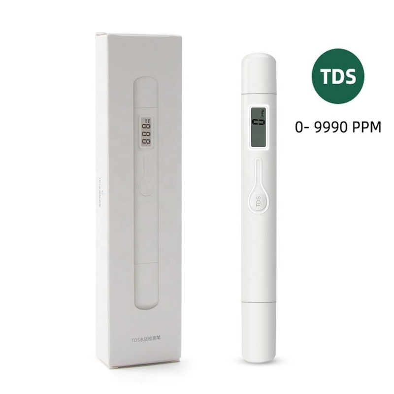 Hoog nauwkeurige TDS-meter Eenknoppenpen Type 0-9990ppm Meetbereik ±2% nauwkeurigheid
