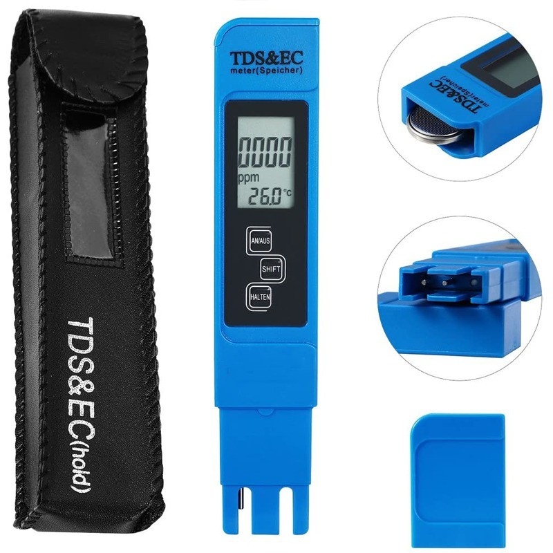 LCD-scherm 3 in 1 ATC-temperatuur TDS EC-meter Draagbaar voor aquarium zwembad Hydroponic